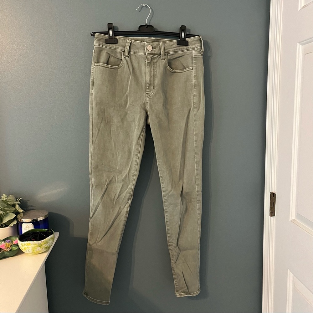 American Eagle Super Stretch Light Green Jeans